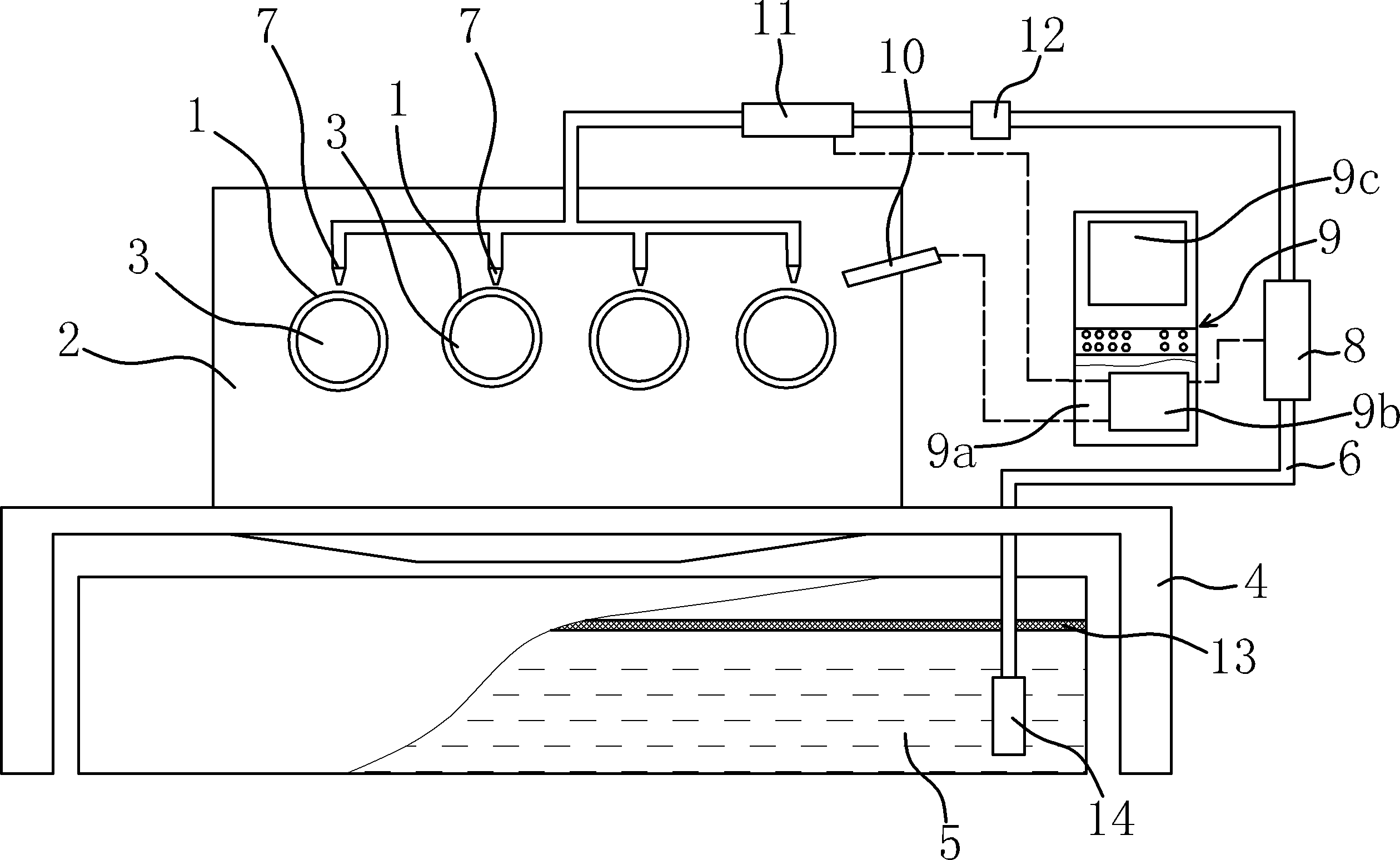 Lubrication effect observing device for engine pistons of automobile