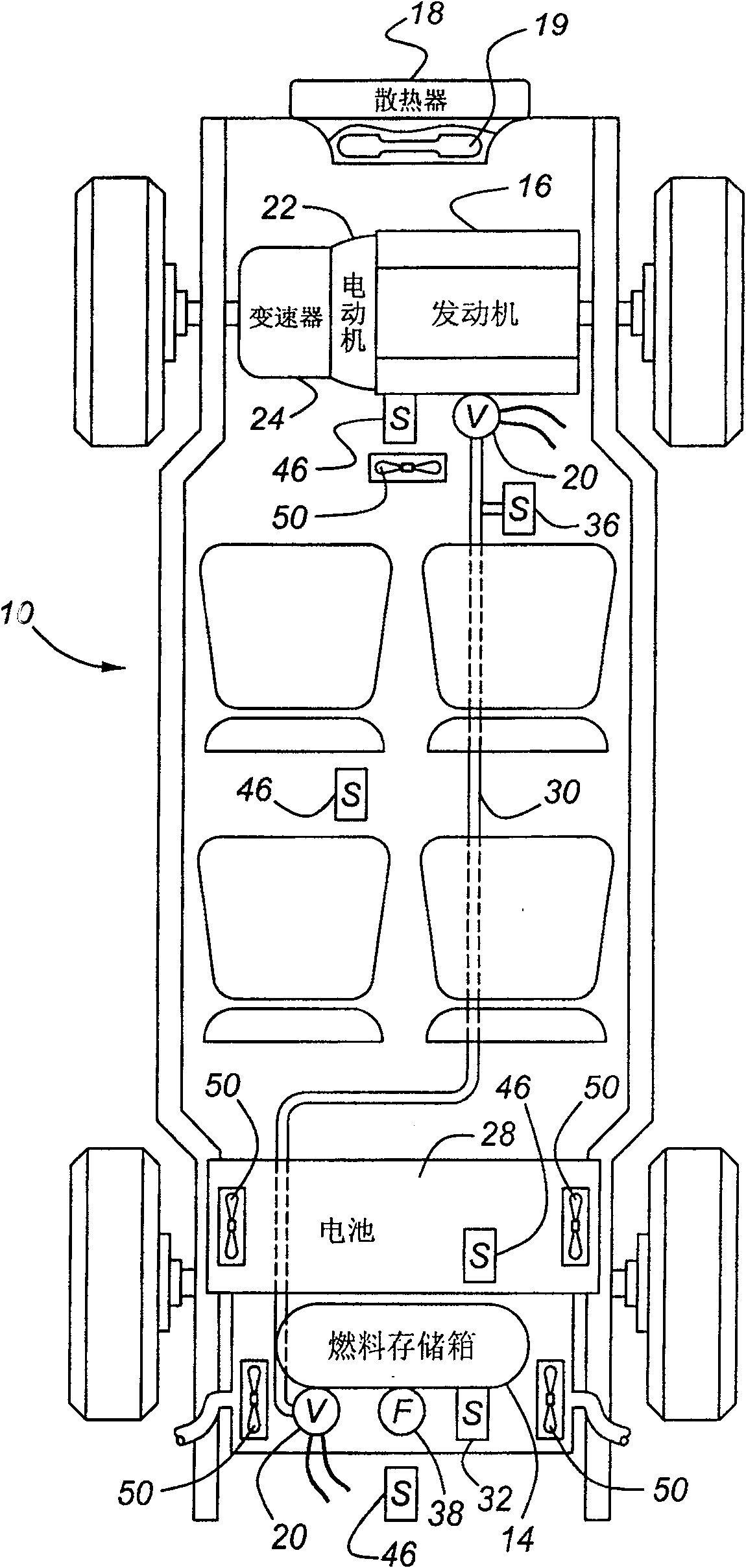 Gas fuel system for motor vehicle