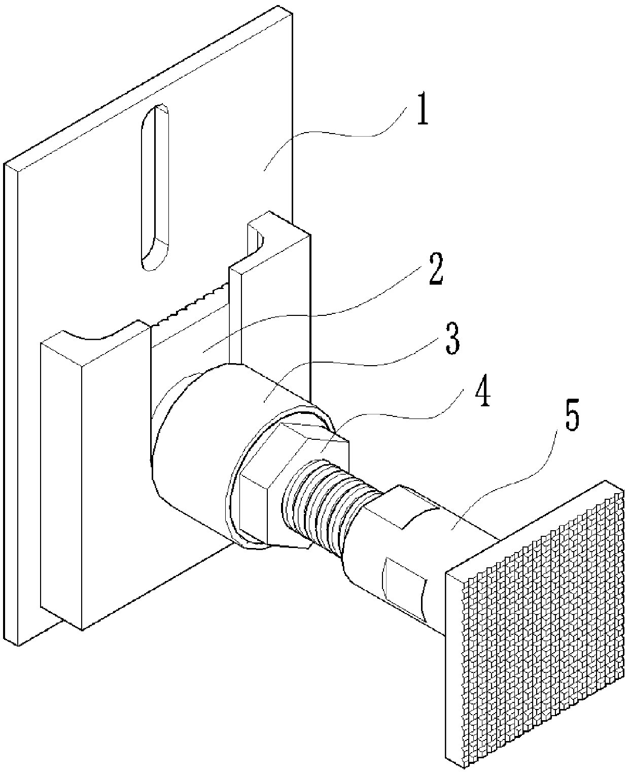 Clamping device for transverse deviation correction of ballastless track structure