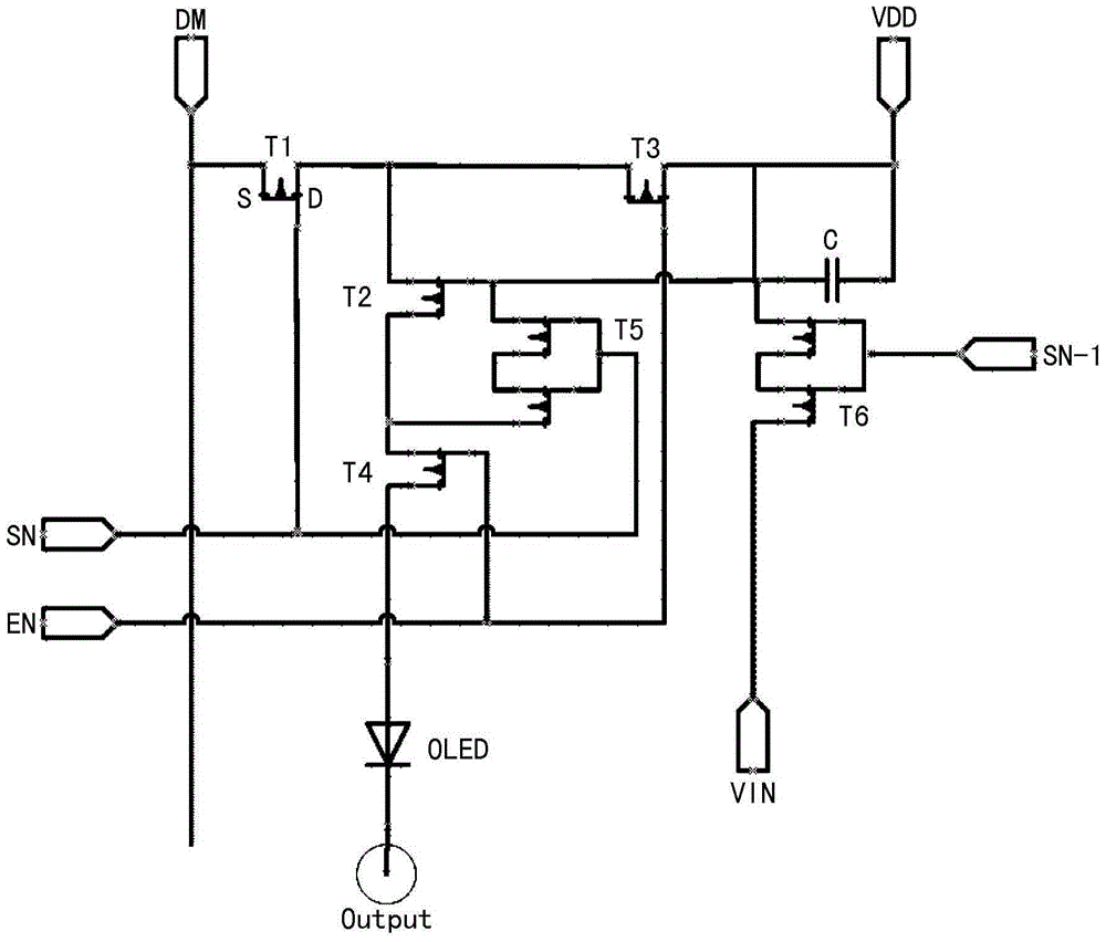 amoled pixel test circuit