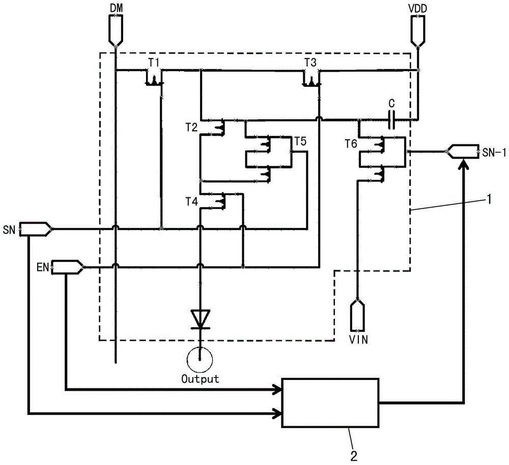 amoled pixel test circuit