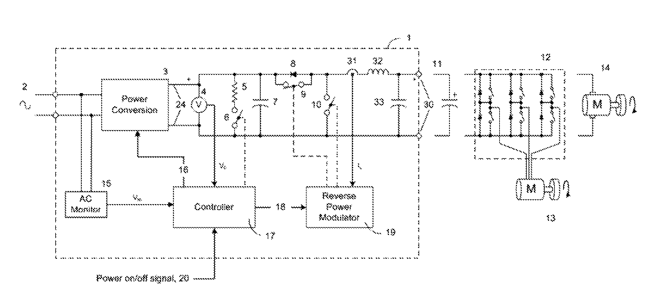 Method and apparatus to remove energy from DC loads