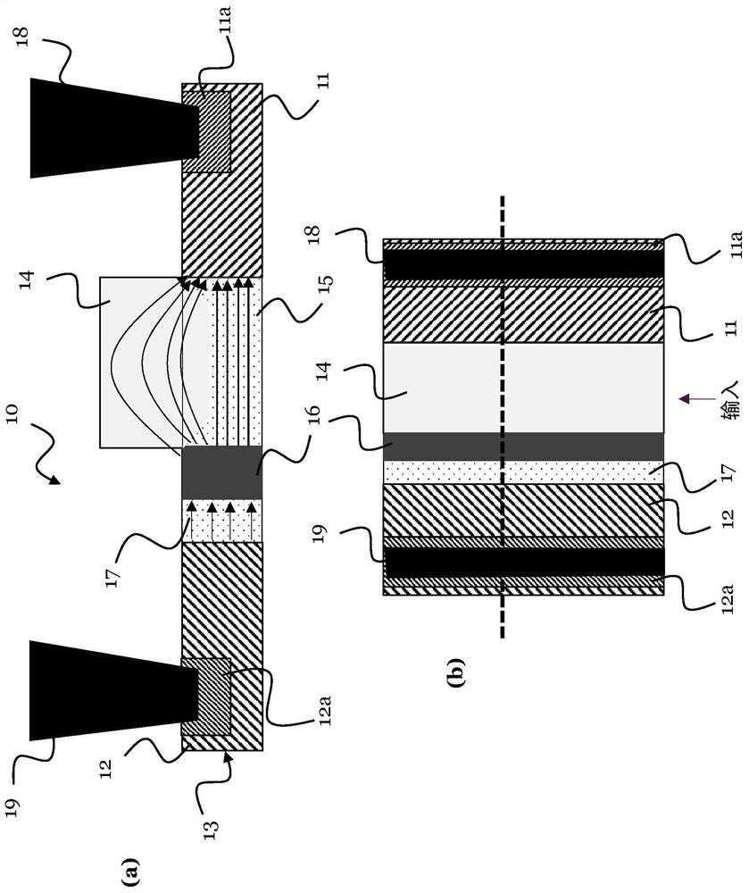 Avalanche photodiode device with curved absorption region