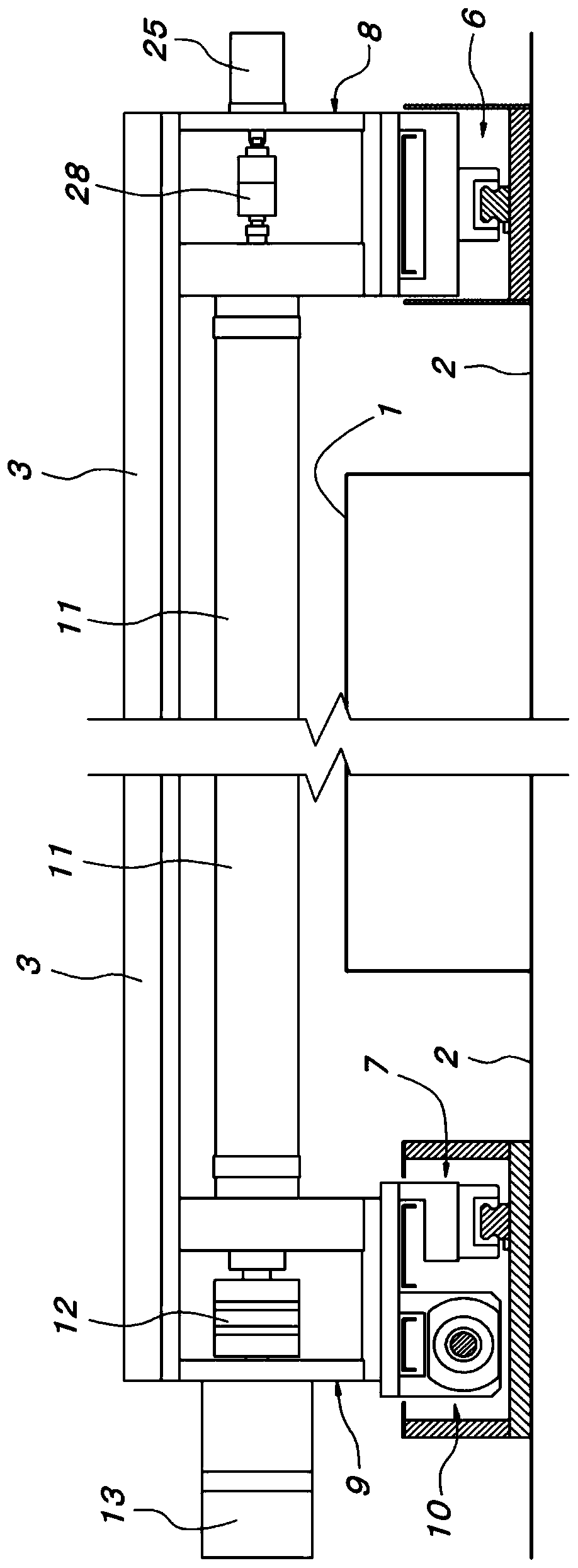 Film peeling and winding device