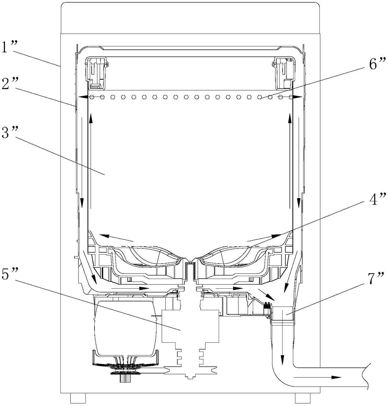 Drainage control device for washing machine and washing machine