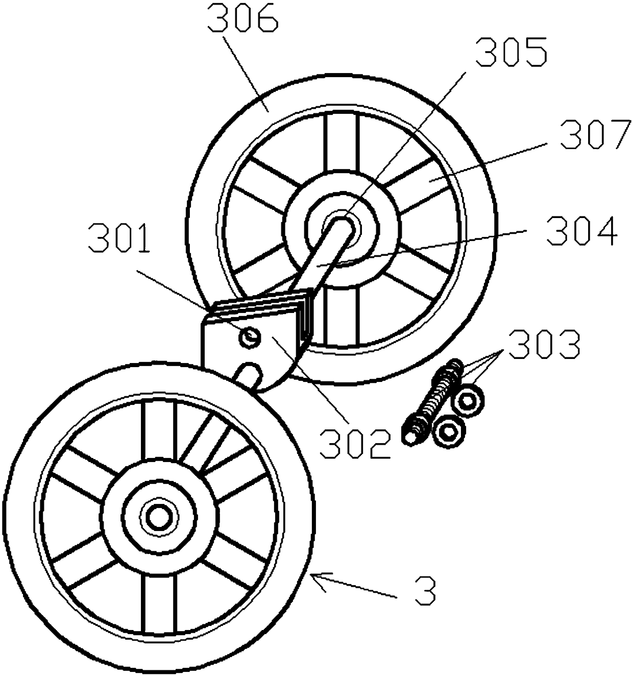 Manual weeding tool with adjustable row width