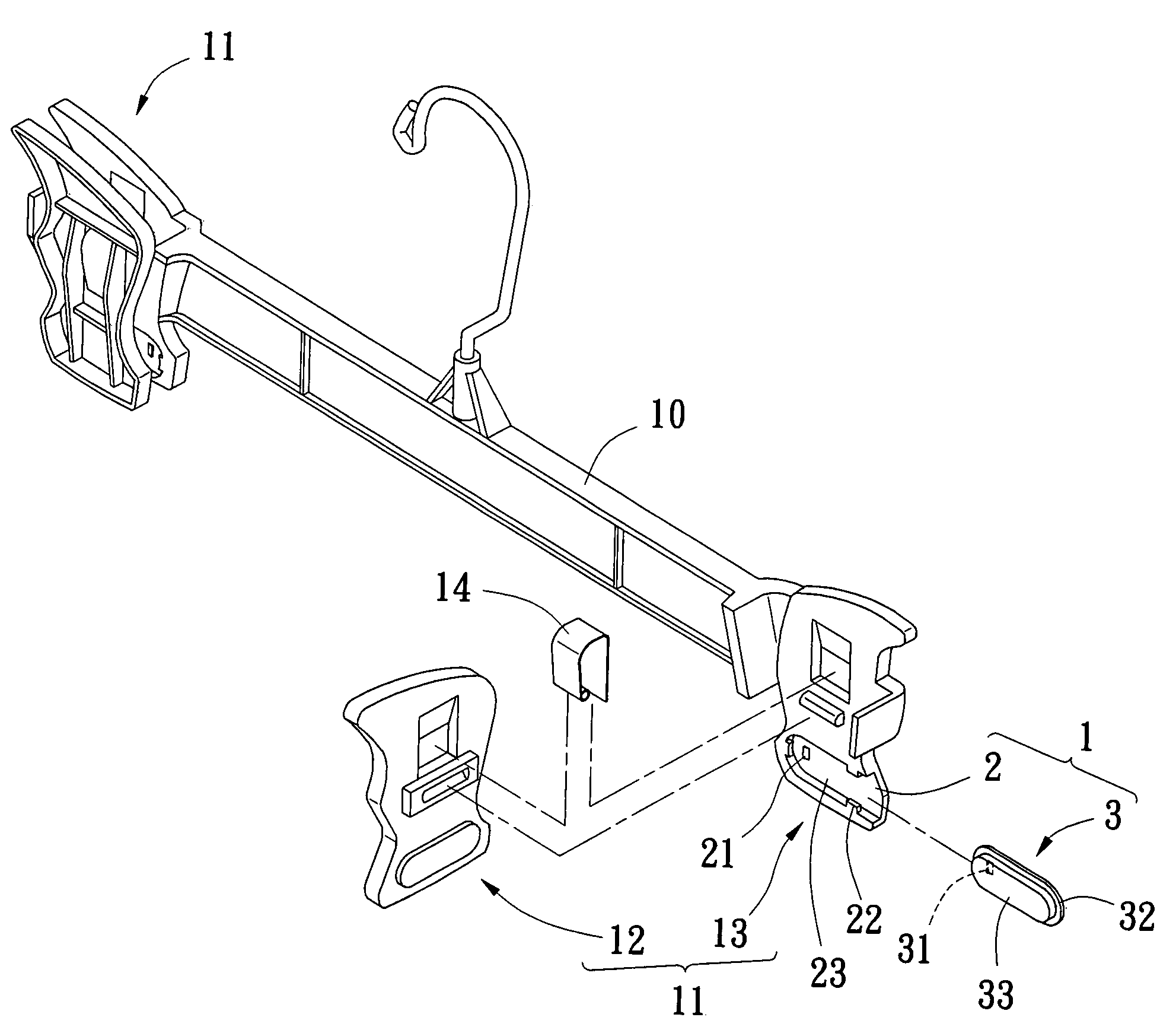 Combination method of a modularized clamp structure