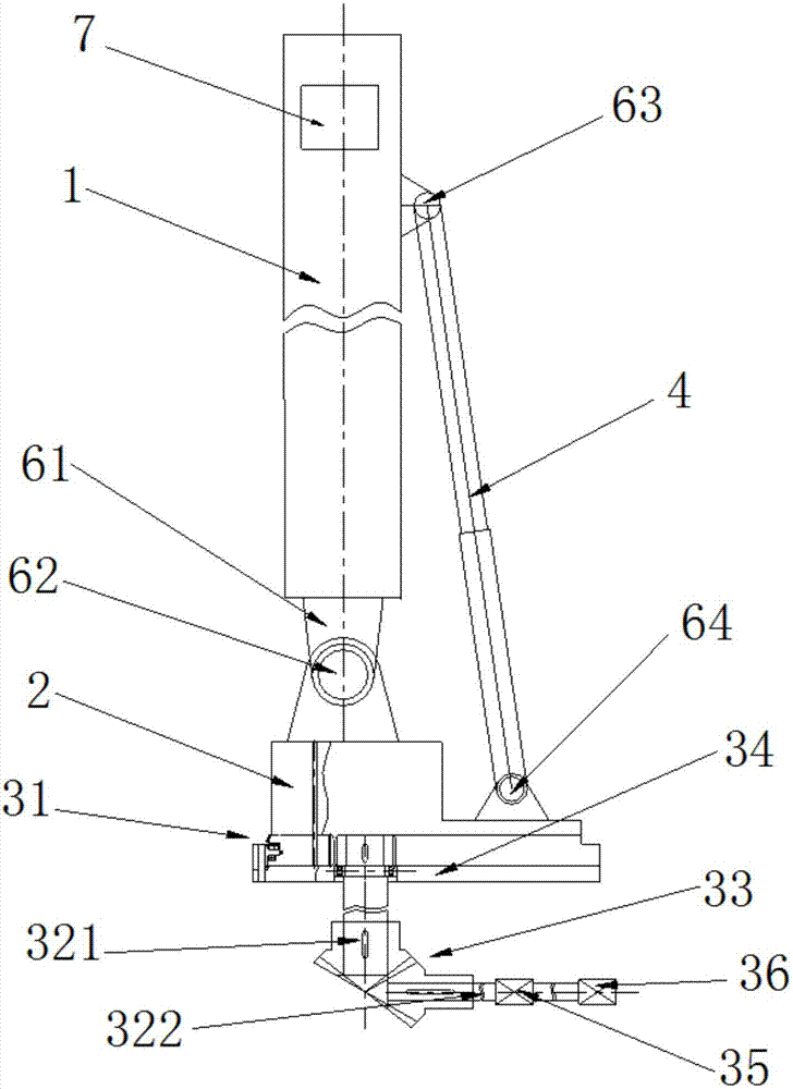 Device for adjusting sail angle and adjusting method