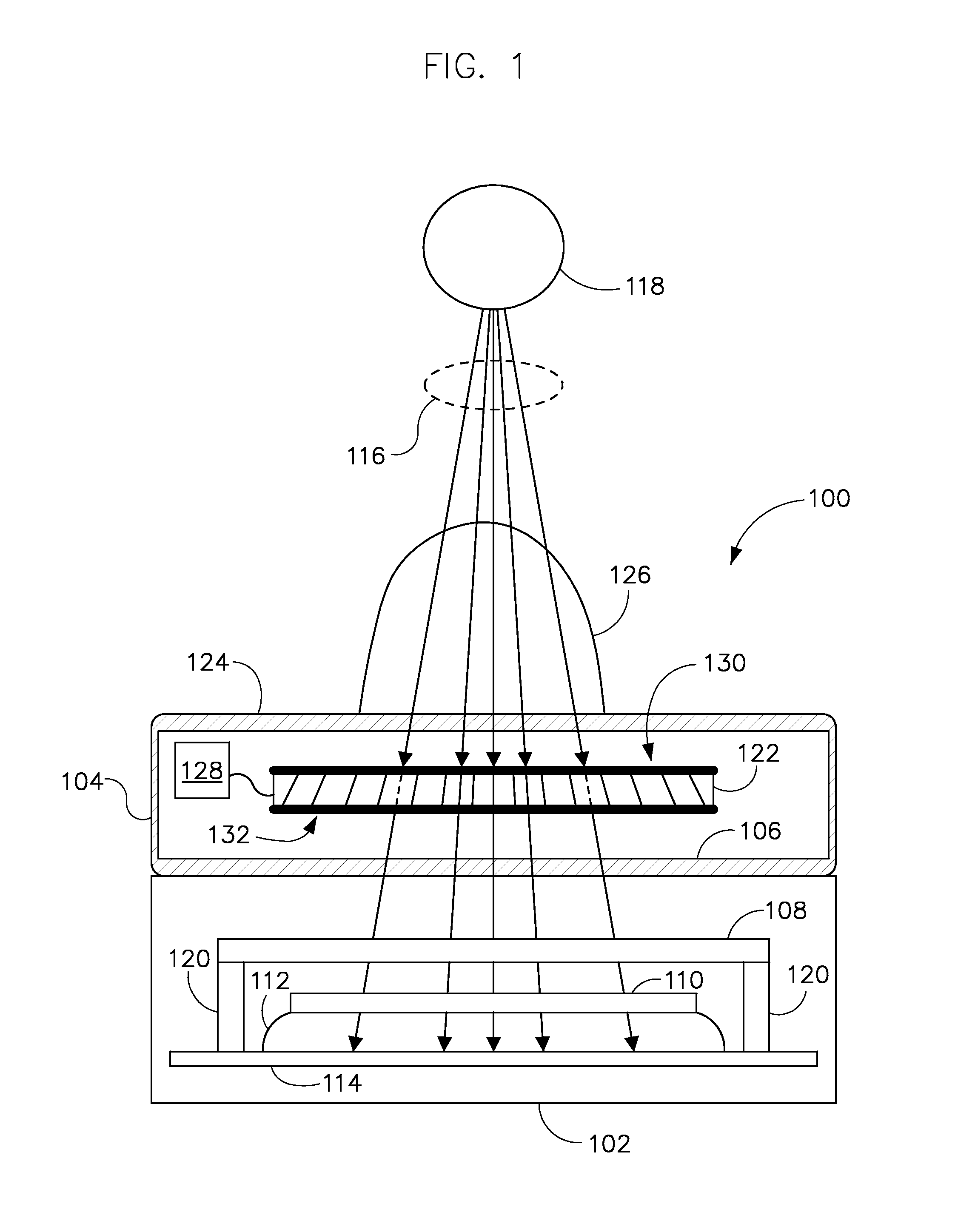 Apparatus for reducing scattered X-ray detection and method of same