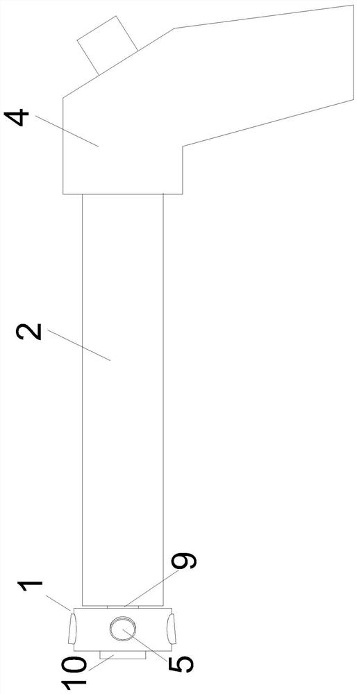 Dry ice cleaning nozzle with multi-angle flow direction