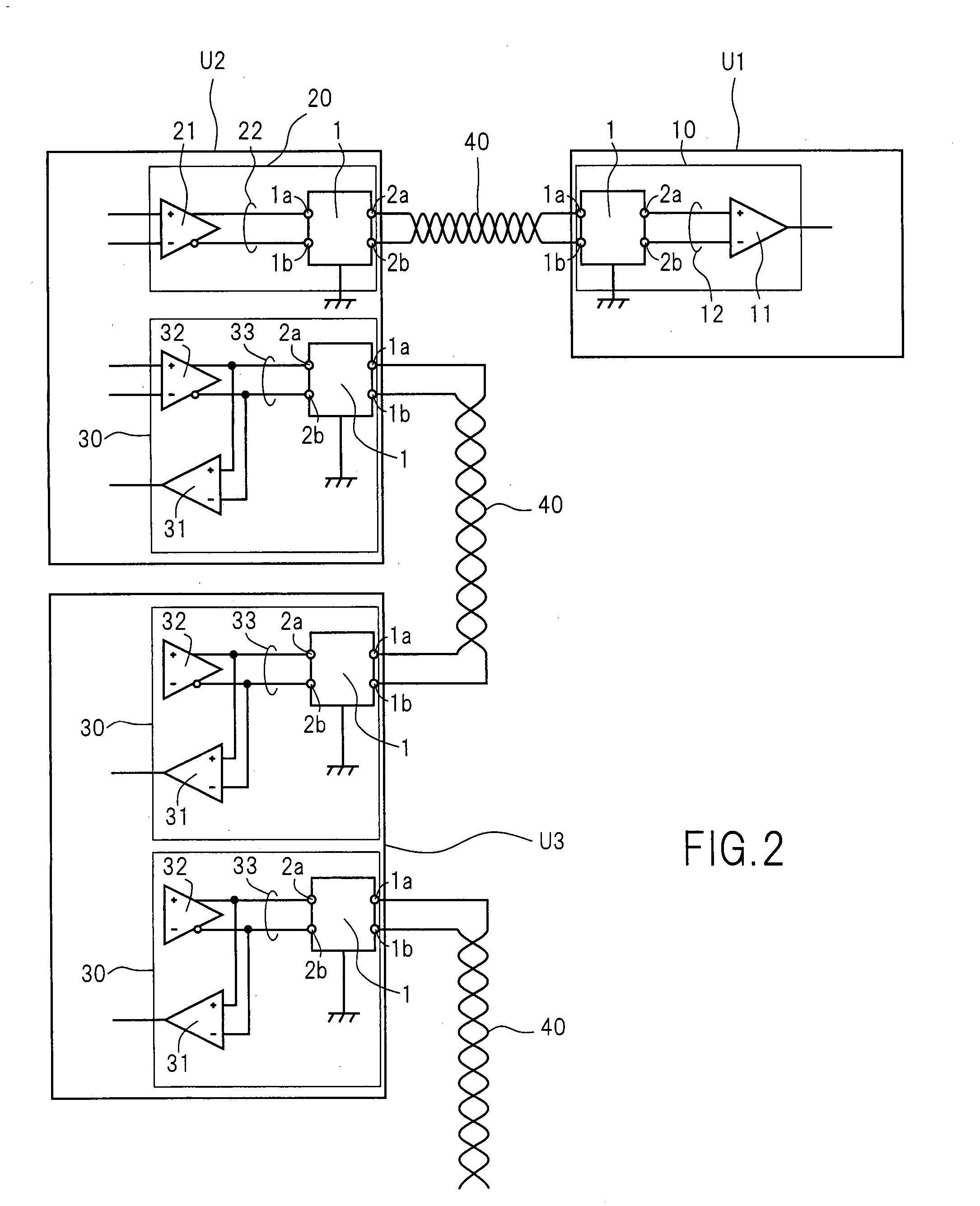 Filter Circuit, Differential Transmission System Having Same, and Power Supply