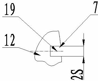 Detection tool and method for detecting square groove of fifth balance block of crankshaft