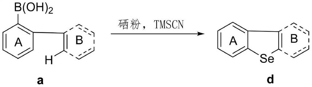 Synthetic method of dibenzoselenophene compound