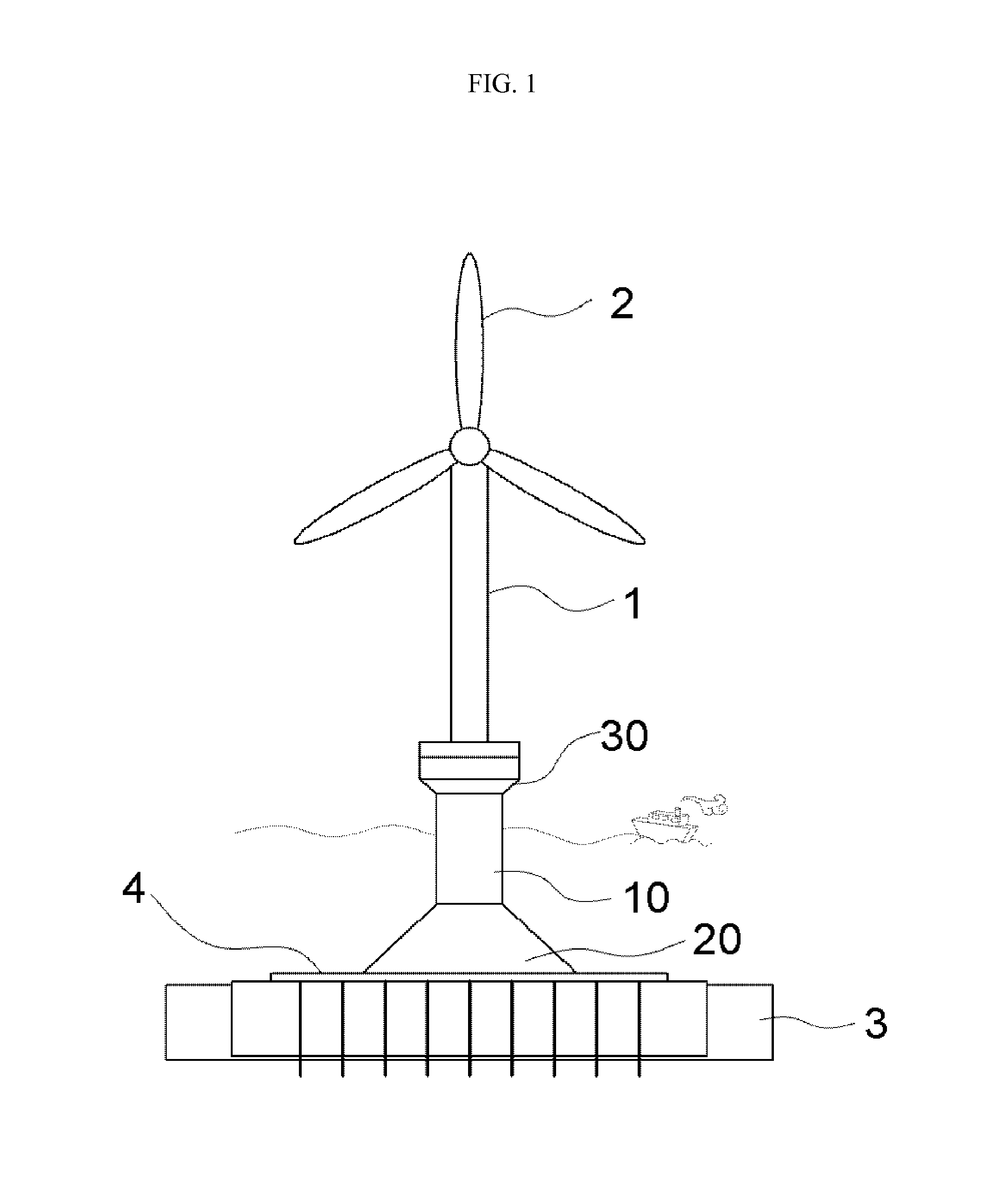 Supporting structure for offshore wind power generator