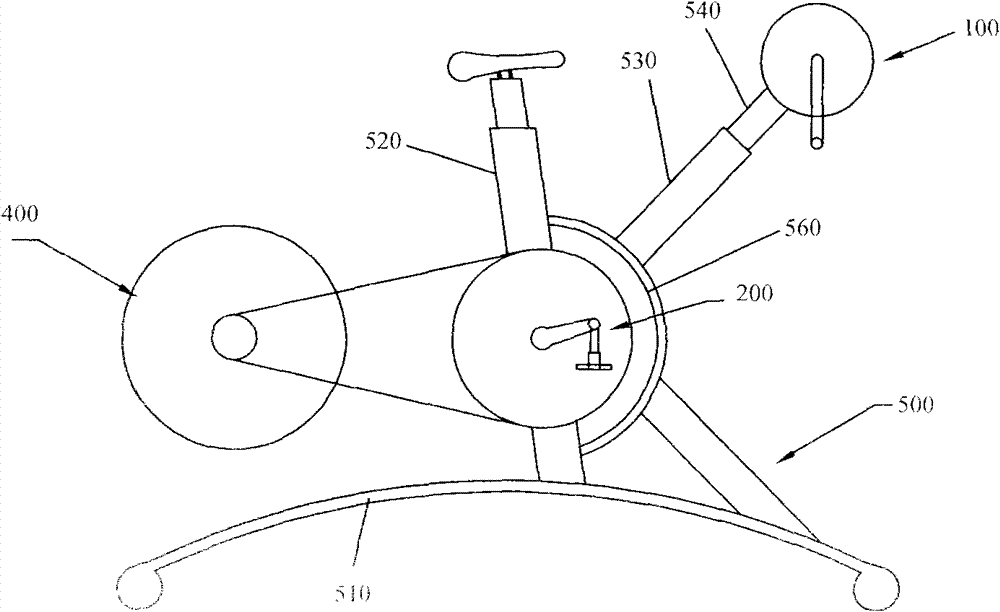 Hand-foot linked exercise bicycle