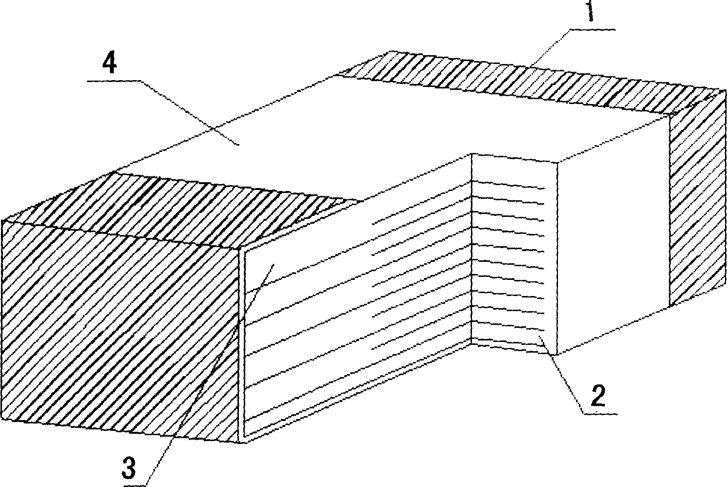 Multiple field sheet type piezoresistor and its producing method