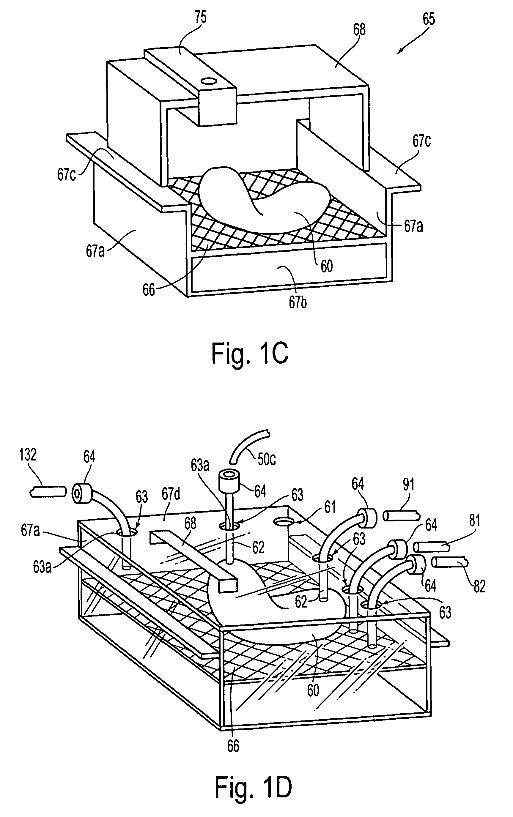 Device for separating gas from a liquid path