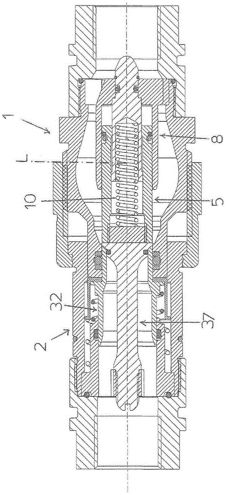 Quick-fit hydraulic or hydrodynamic coupling for pressurised fluids