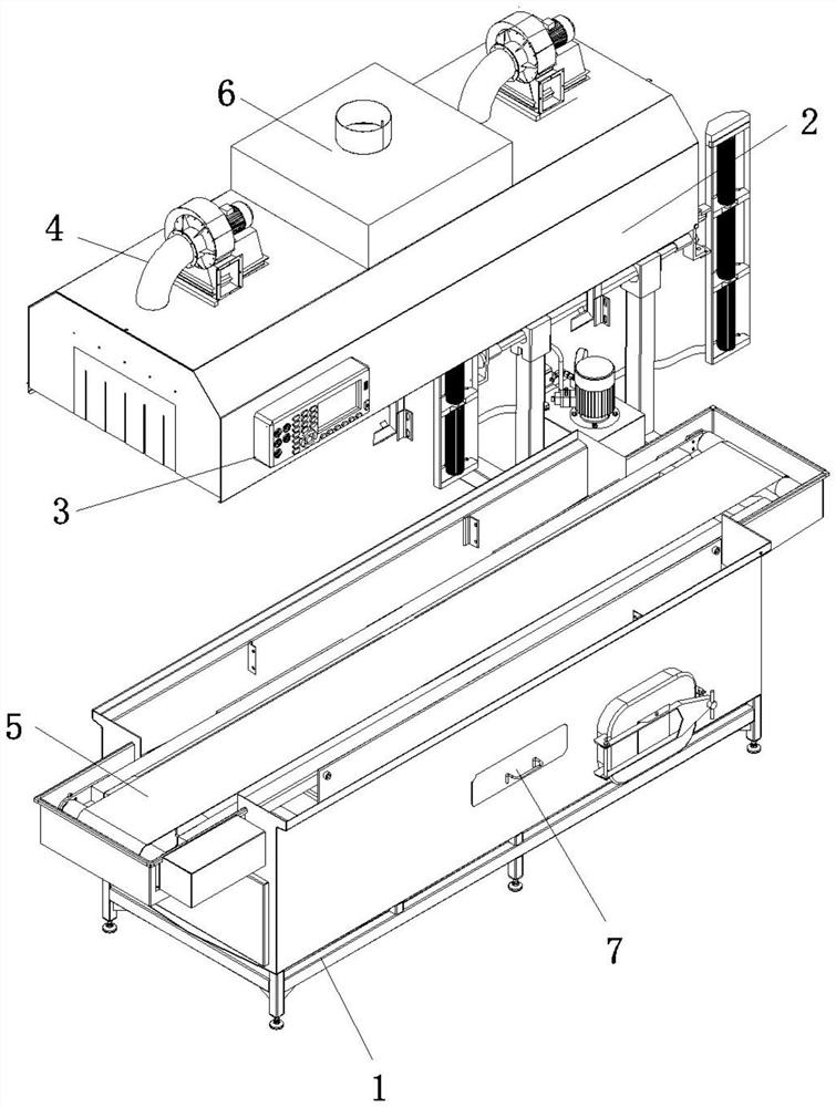 Clean and environment-friendly full-automatic grain conveying and drying device