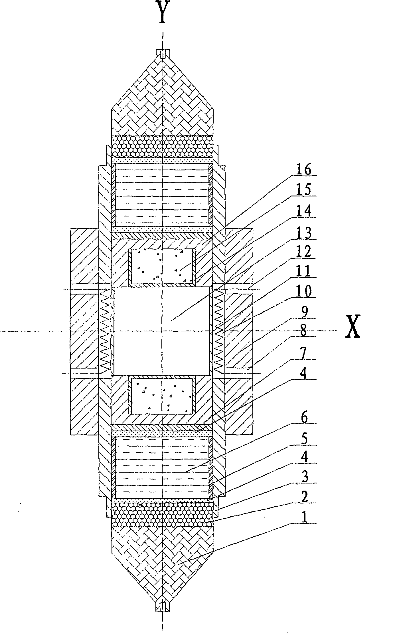 Self-spreading pre-heating powder aqueous medium bidirectional blasting and concreting device