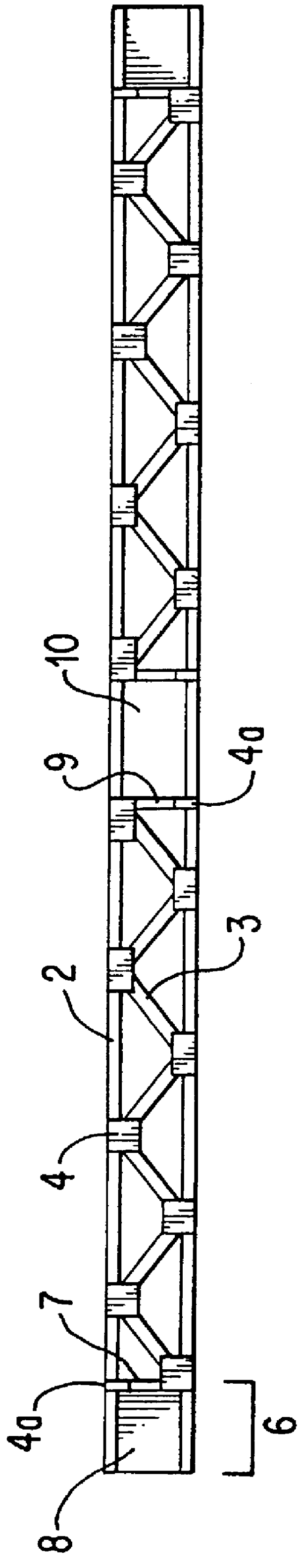 Variable length truss and method for producing the same