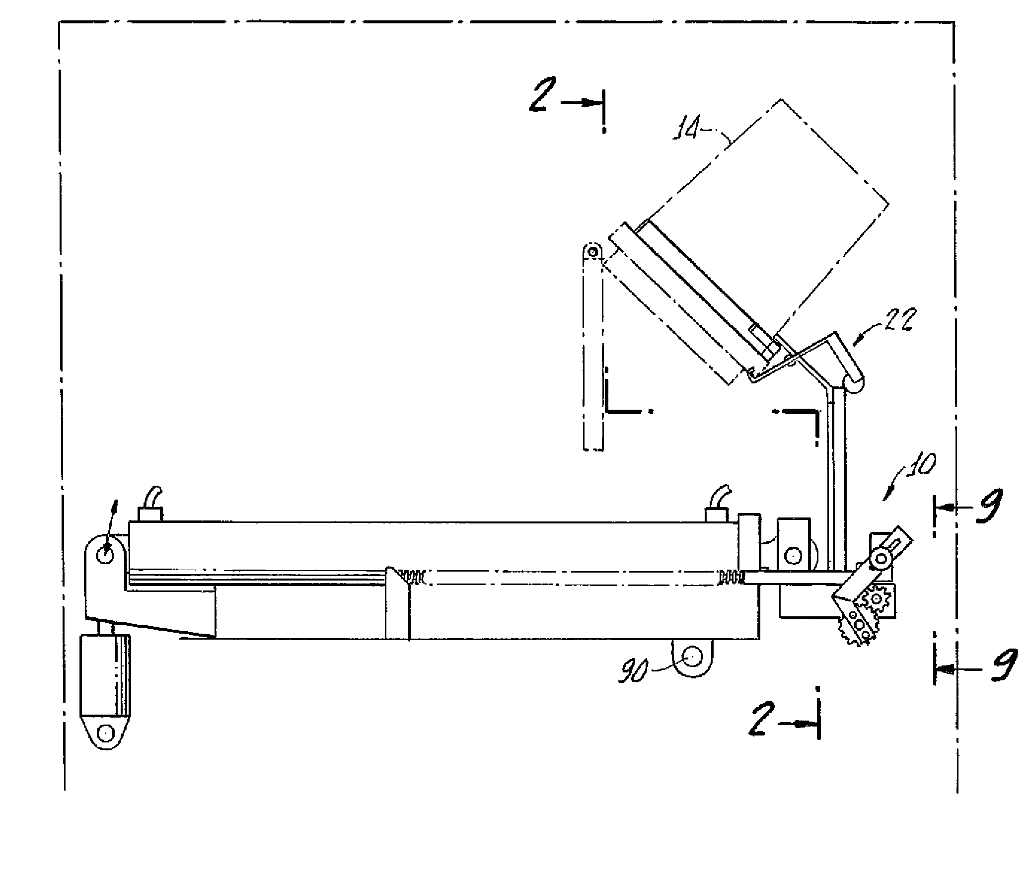 Articulated lift arm