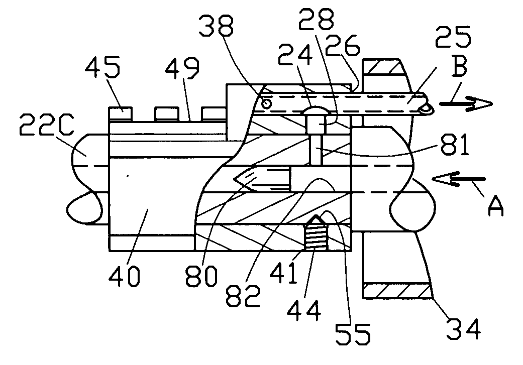 Gas block and installation device