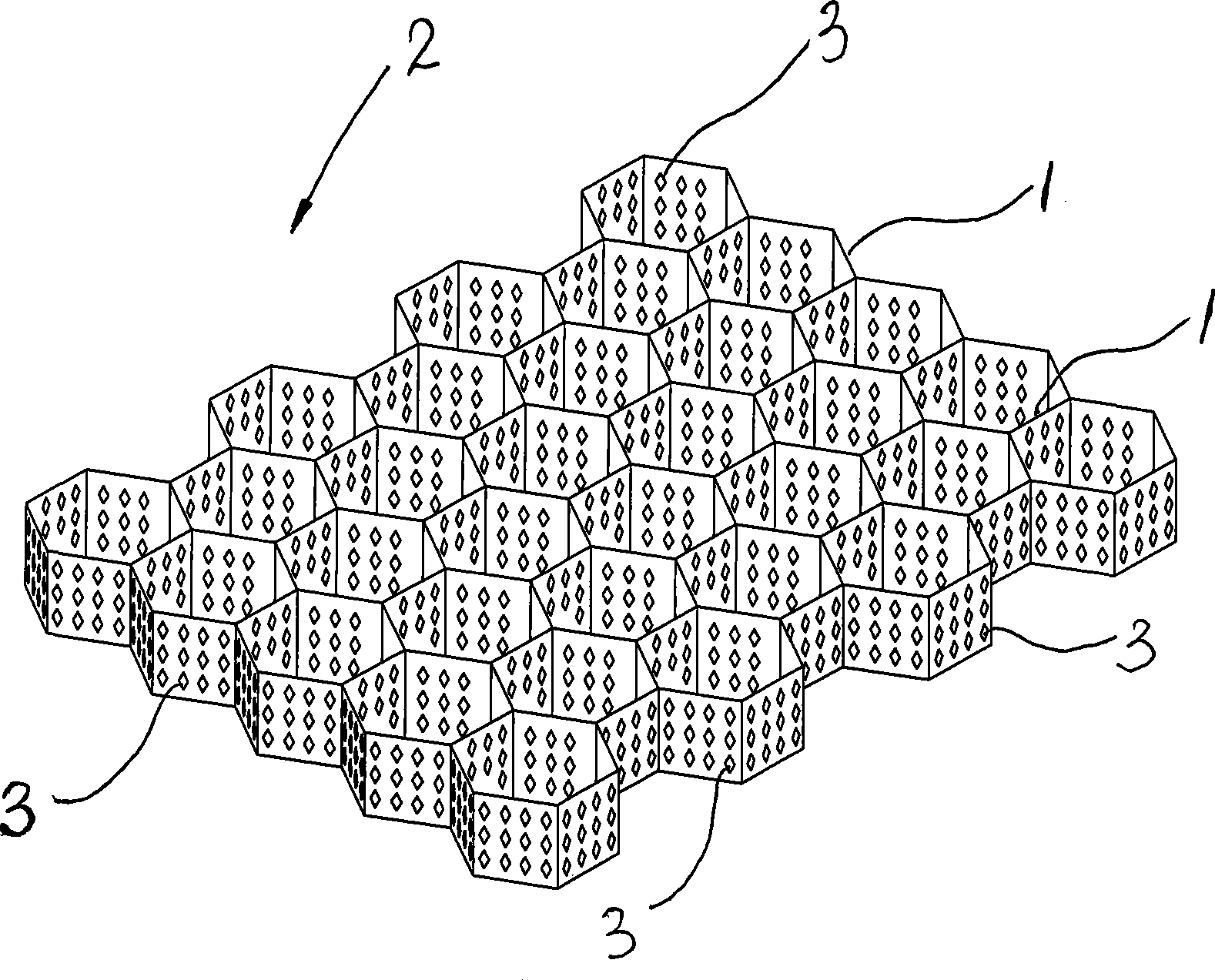 High intensity lightweight honeycomb core and production method thereof