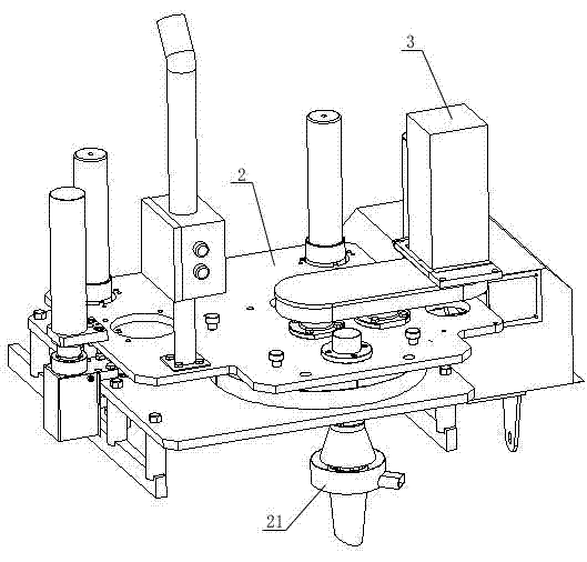 Rotating device with synchronous vertical moving effect