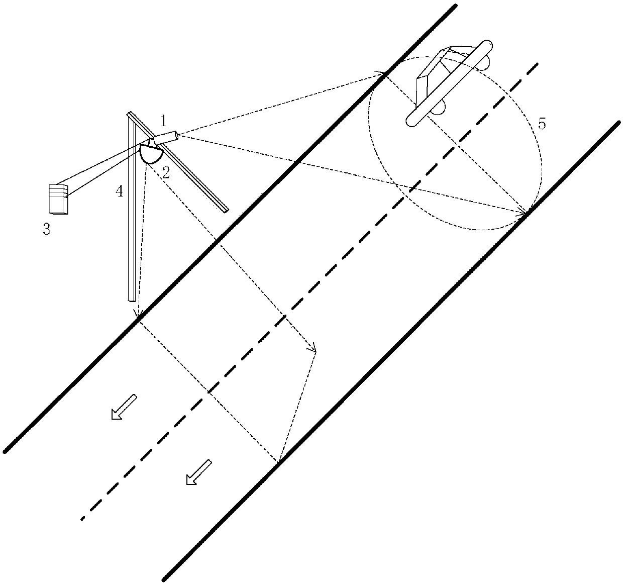 Laser type vehicle detecting method and device thereof