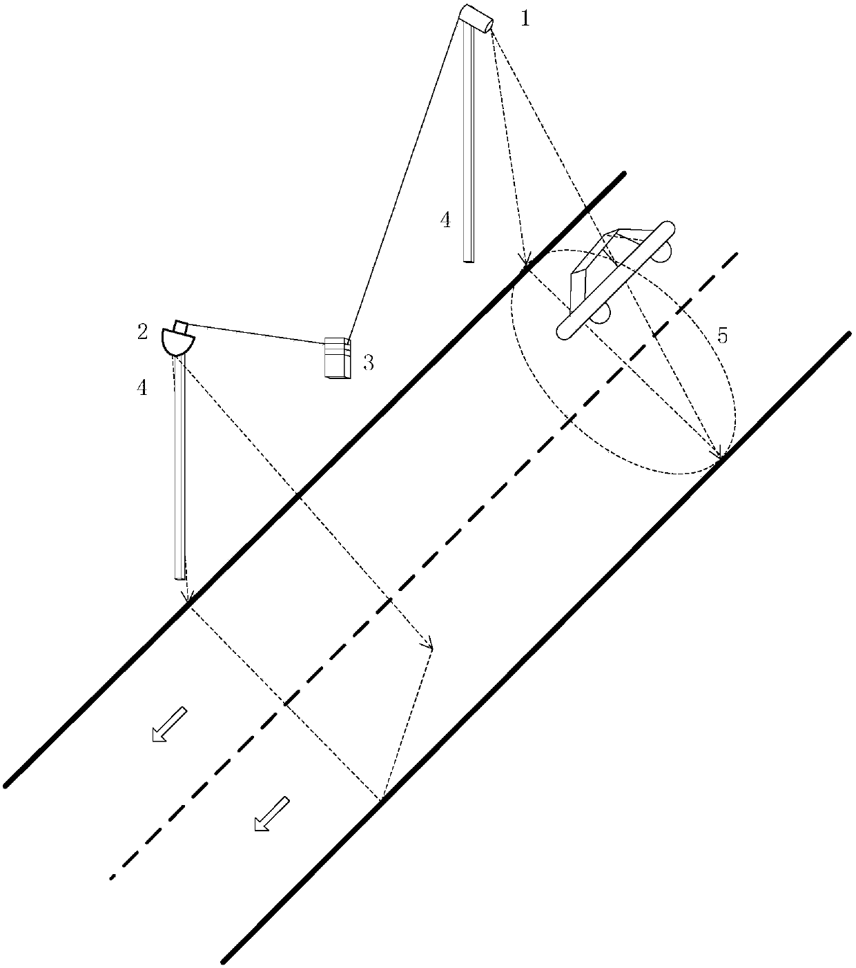 Laser type vehicle detecting method and device thereof