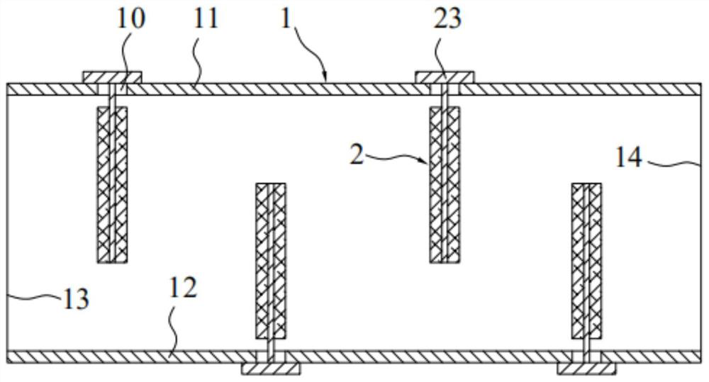 Silencing and flow guiding device