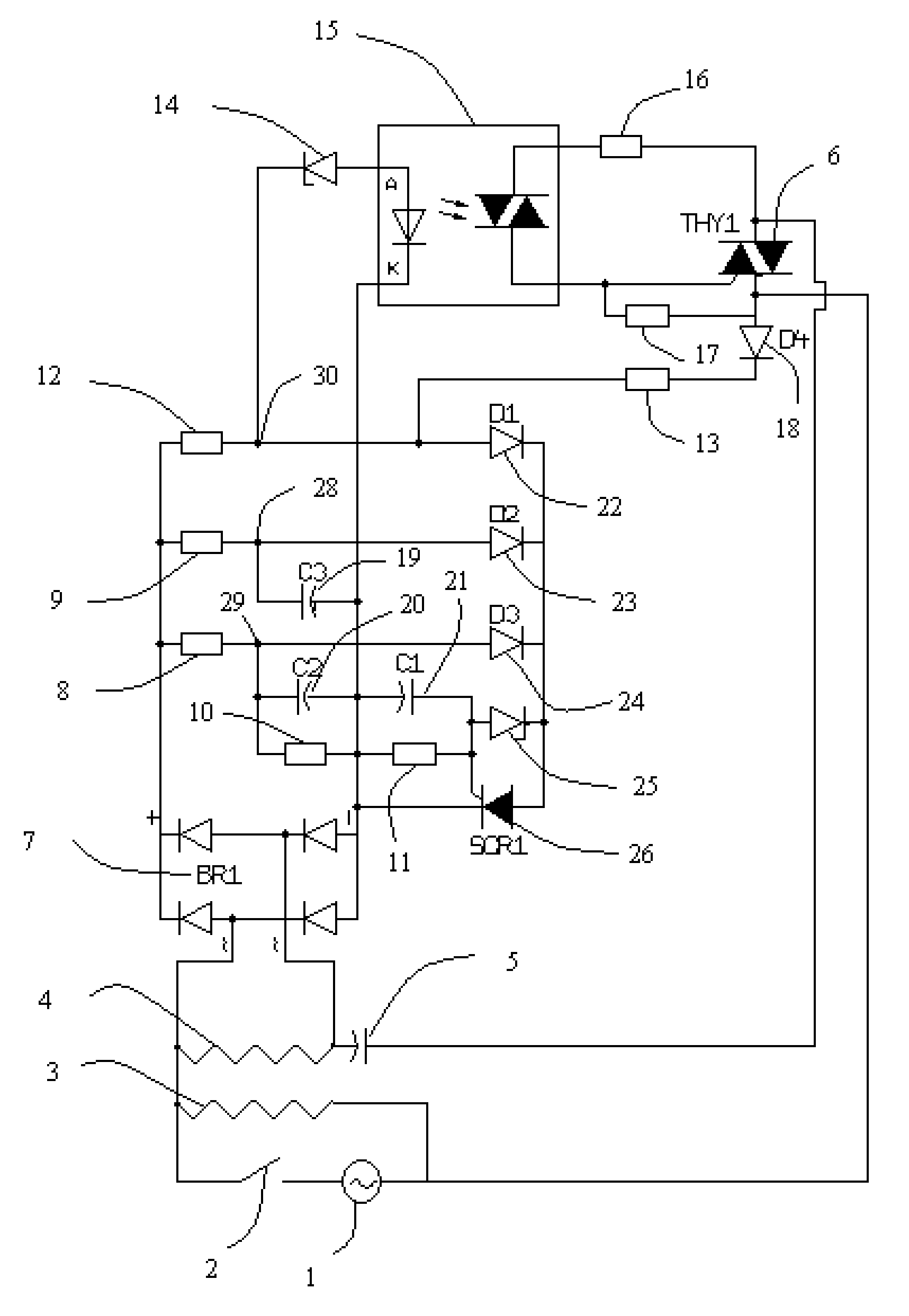 Voltage and speed sensitive motor control starting circuit