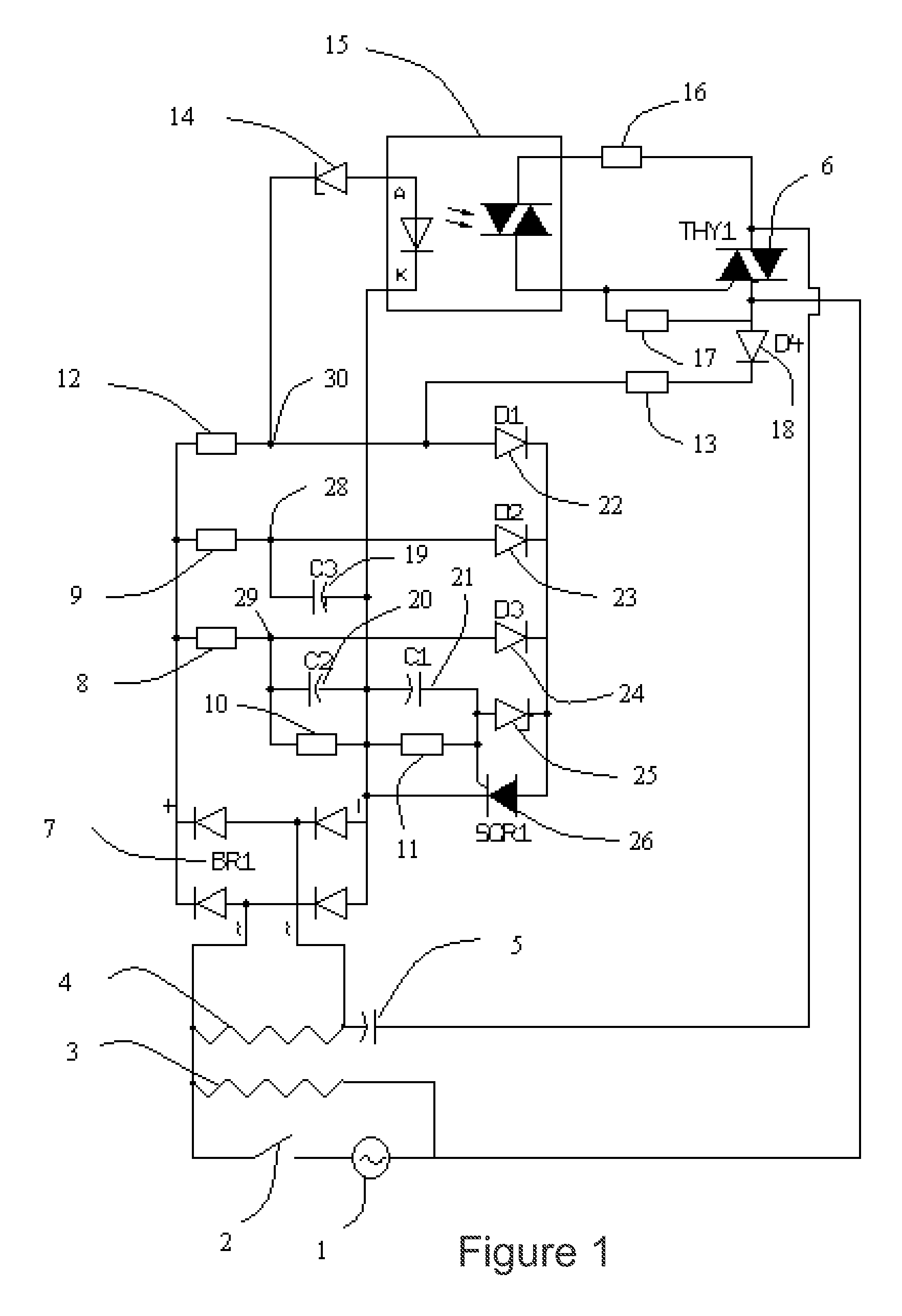 Voltage and speed sensitive motor control starting circuit