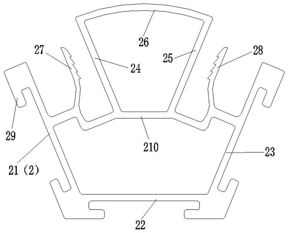 Assembling method of fabricating type partition keel profile through clamping plate buckling part