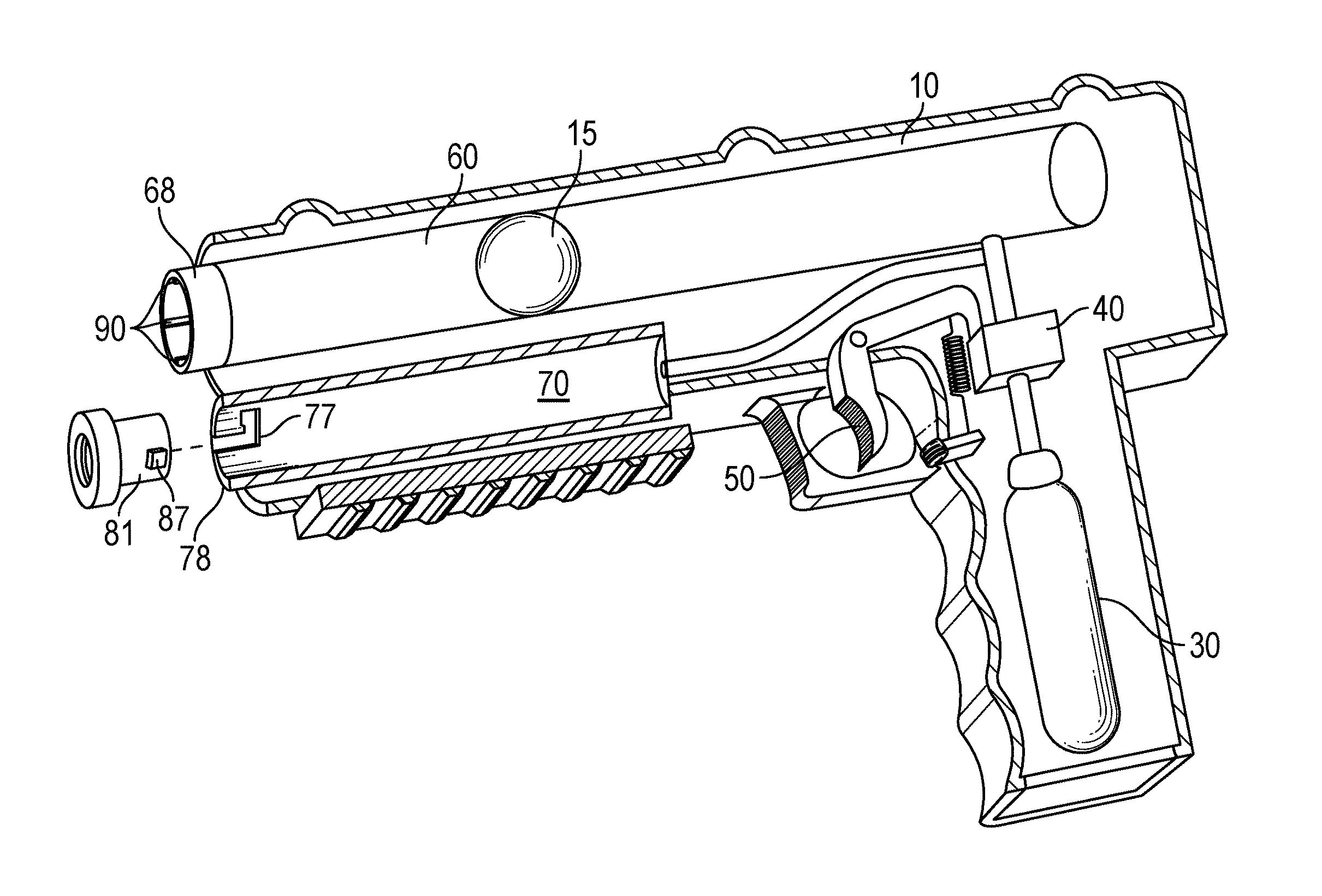 Hunting scent and call pneumatic gun