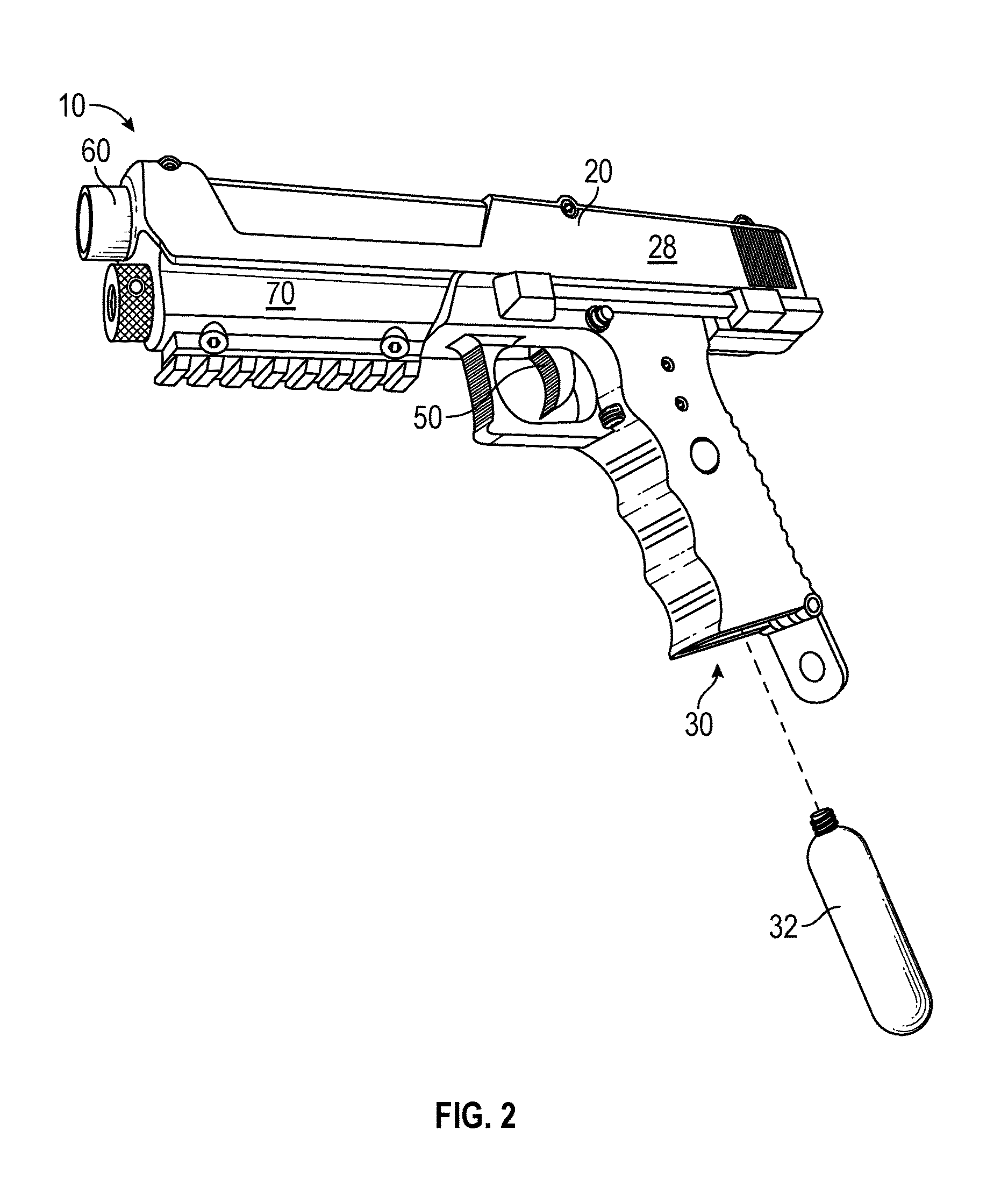 Hunting scent and call pneumatic gun