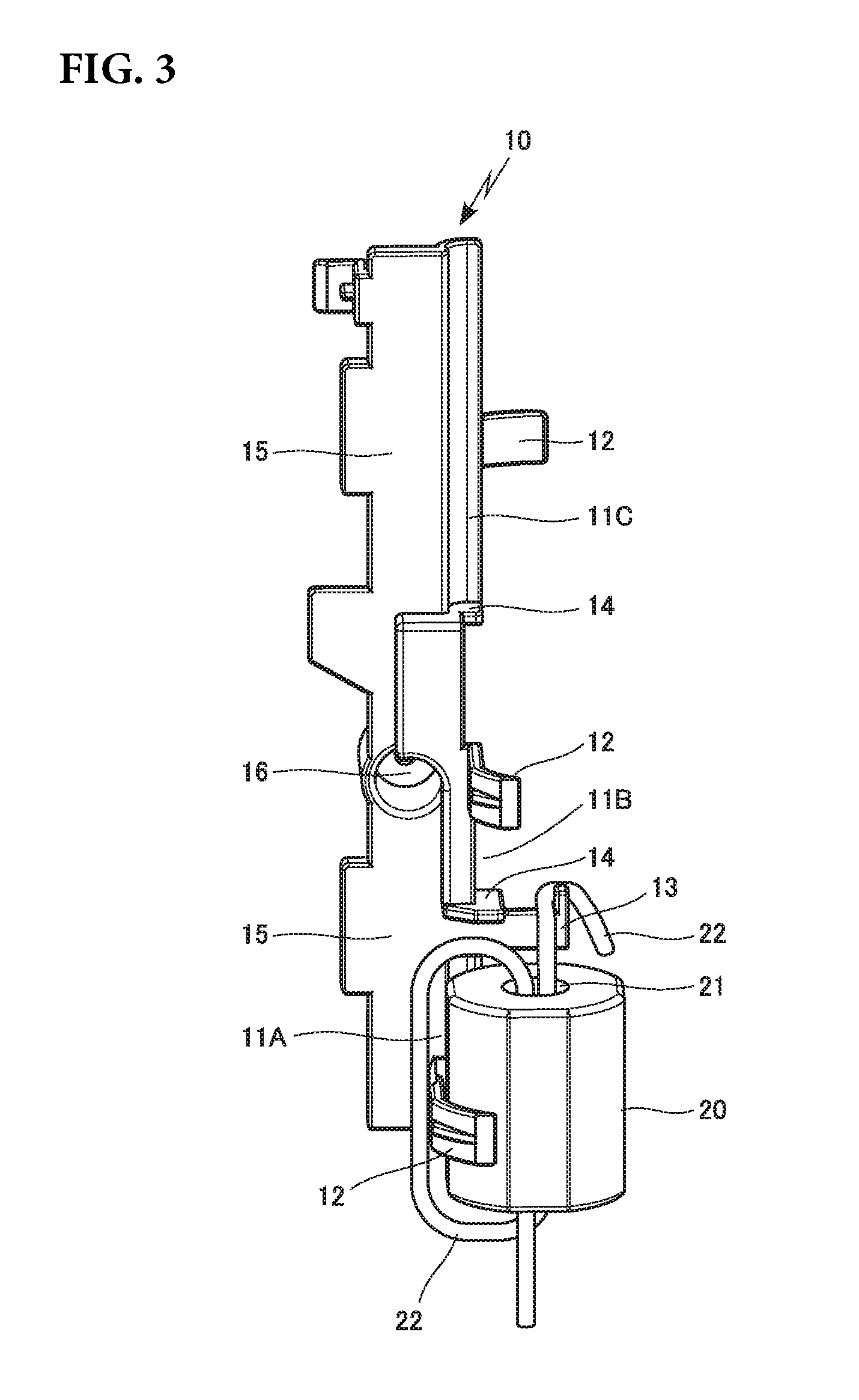 Retainer member for noise reduction member