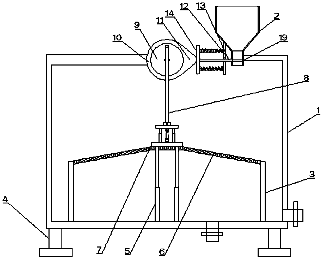 Agricultural product screening device with good screening effect