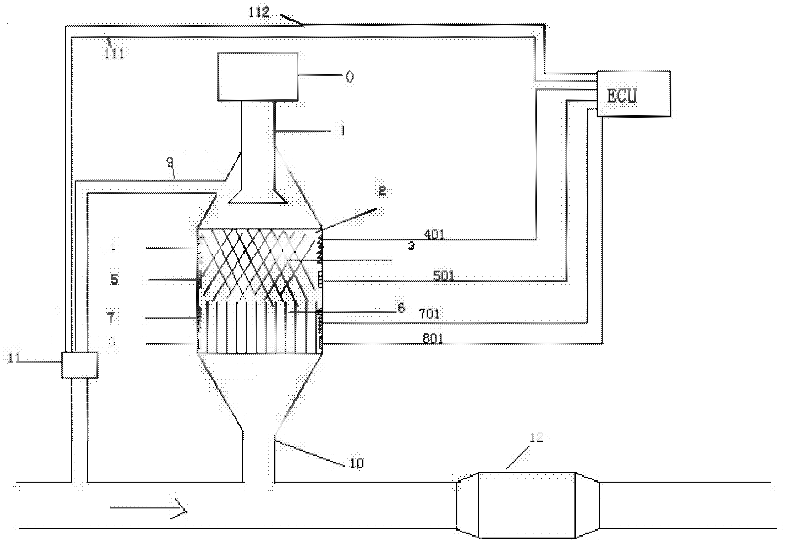 Sectional type ammonia generating device for discomposing solid urea