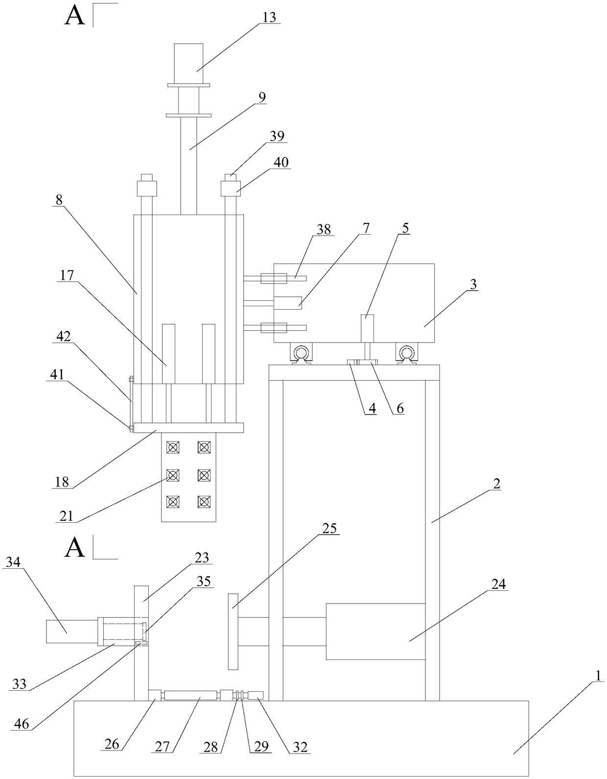 Crane trolley end beam rib plate automatic welding device