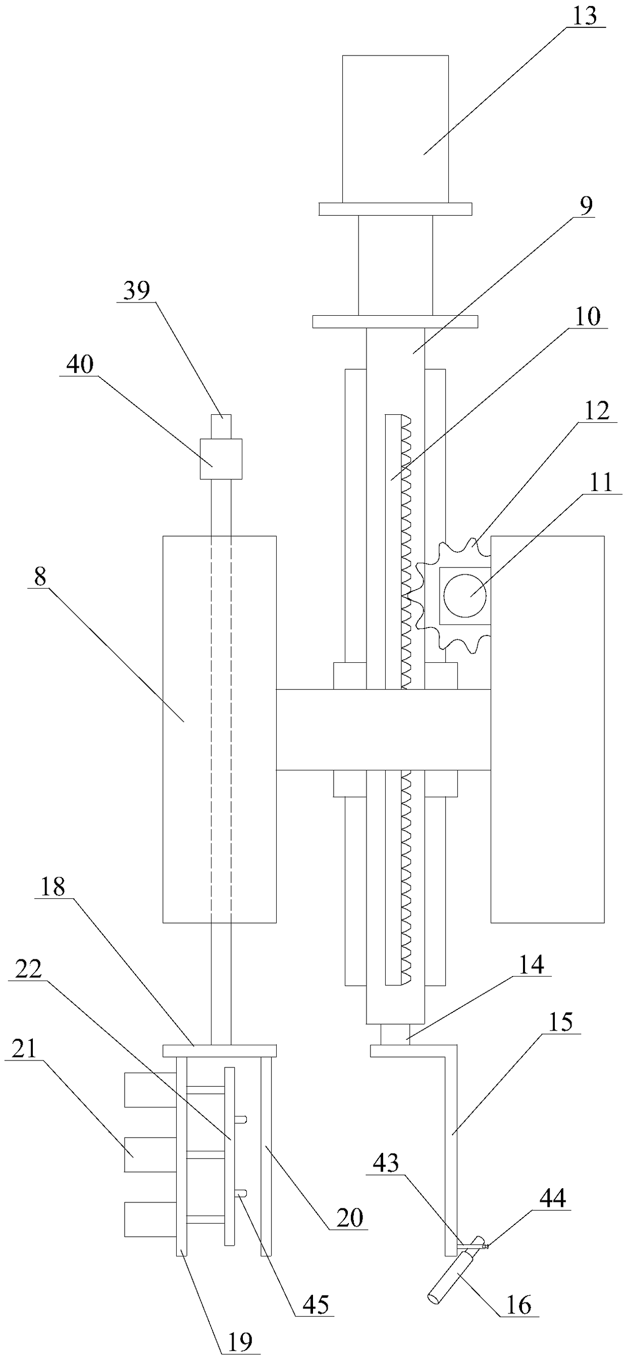 Crane trolley end beam rib plate automatic welding device