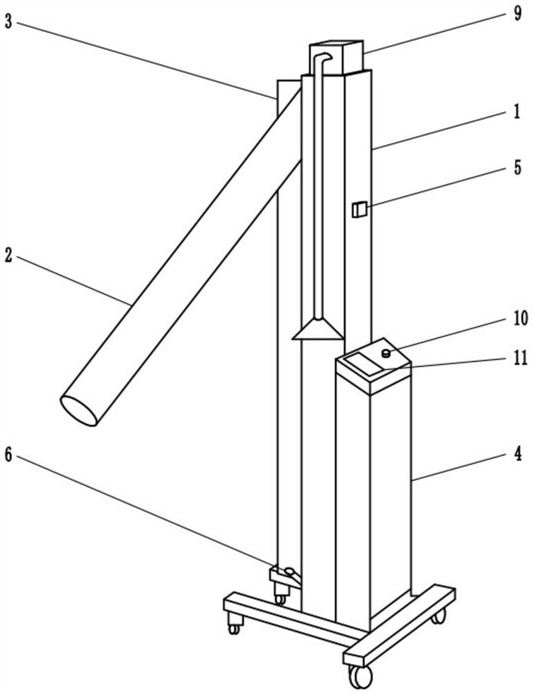 Ultraviolet disinfection vehicle device used for basic nursing