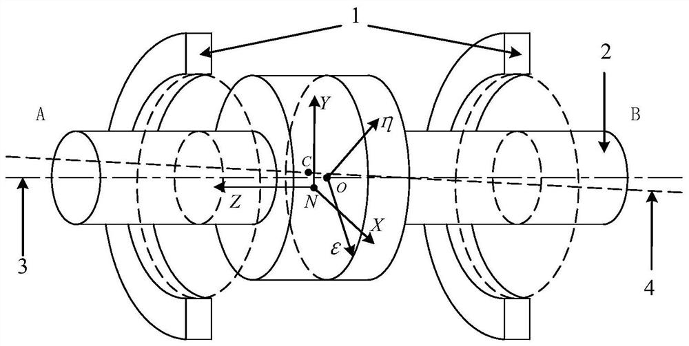 Harmonic vibration force suppression method based on multi-synchronous rotating coordinate transformation