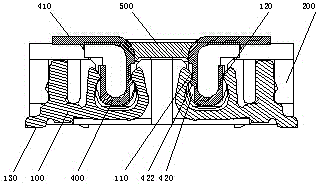 Novel connector of double-bevel contact type