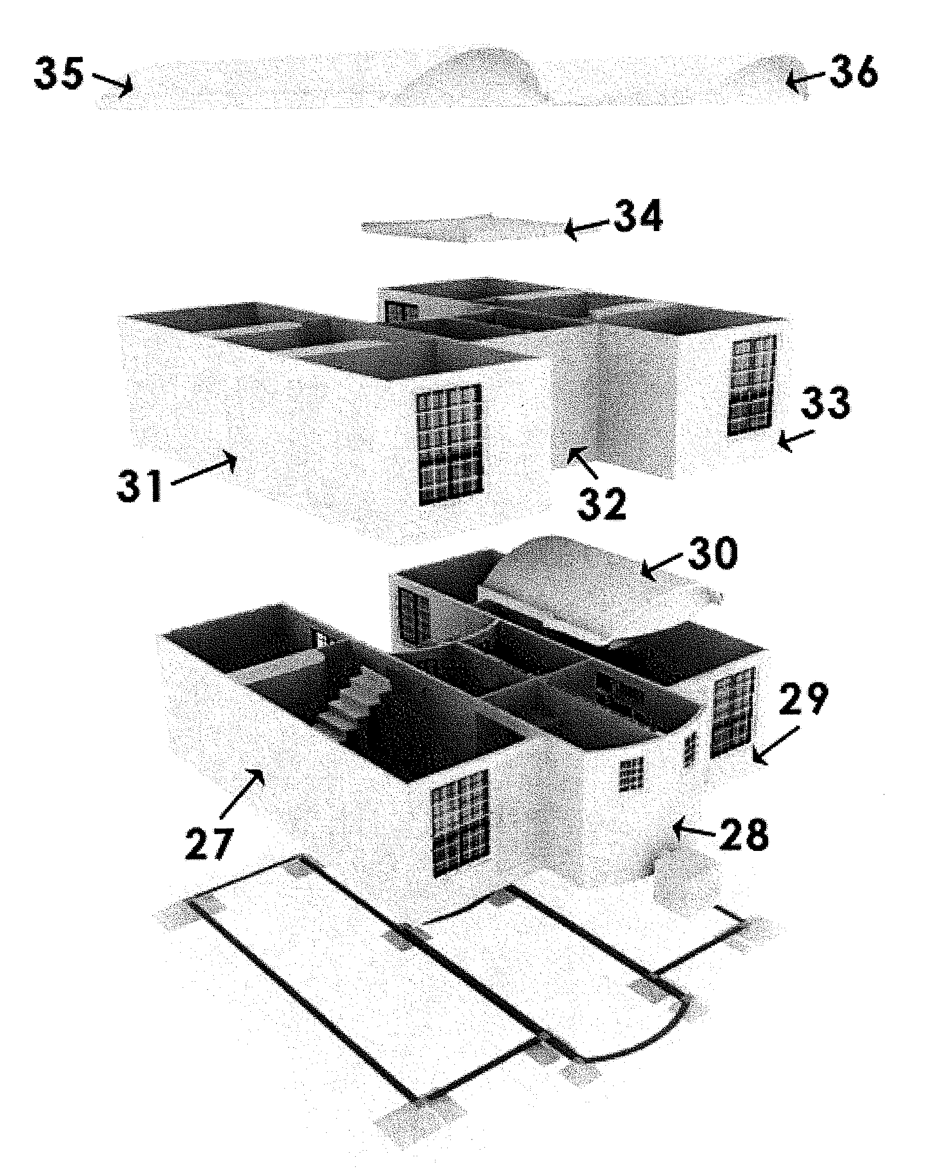 Integral, industrialised modular dwelling system