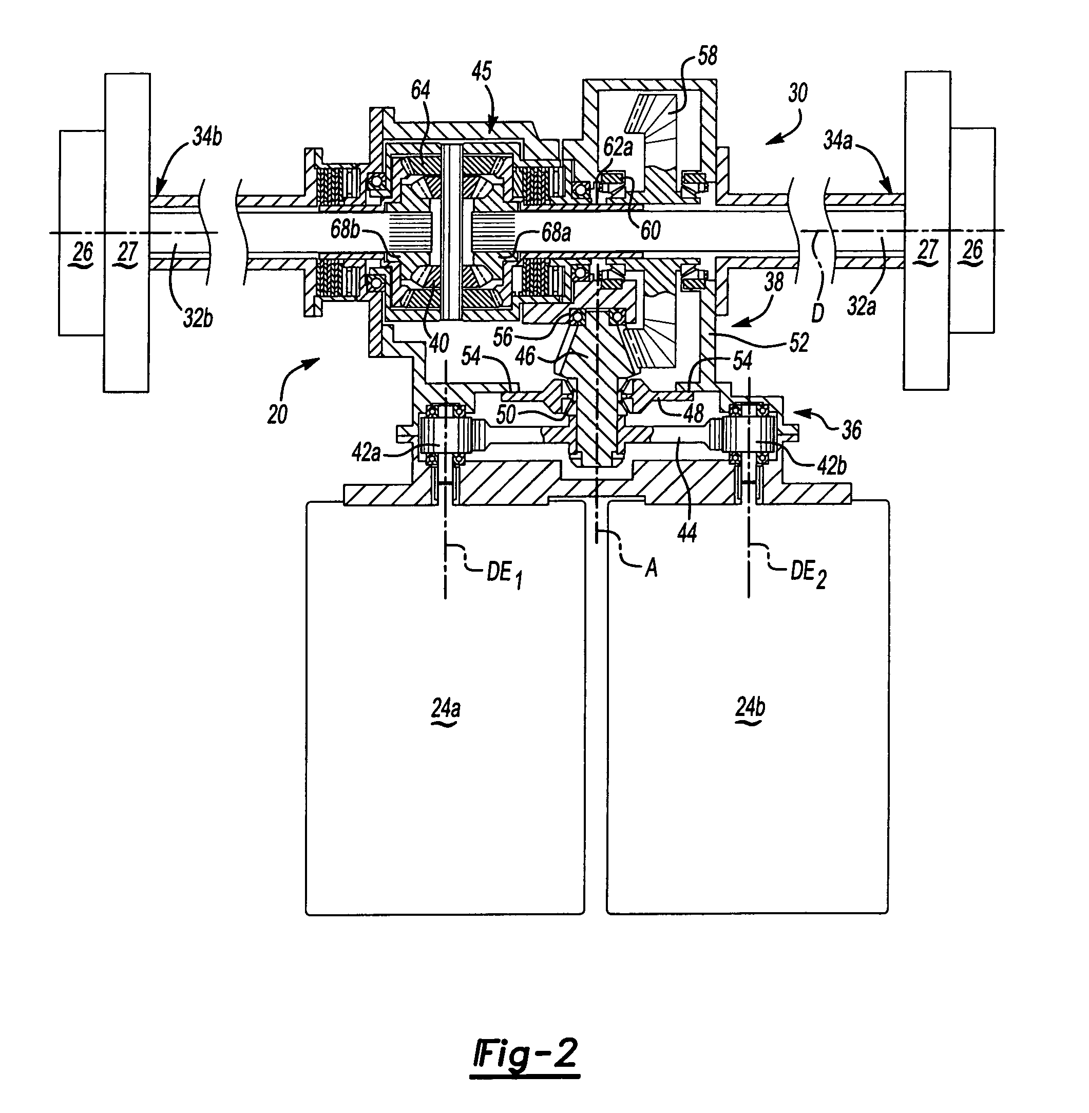 Axle assembly with transverse mounted electric motors