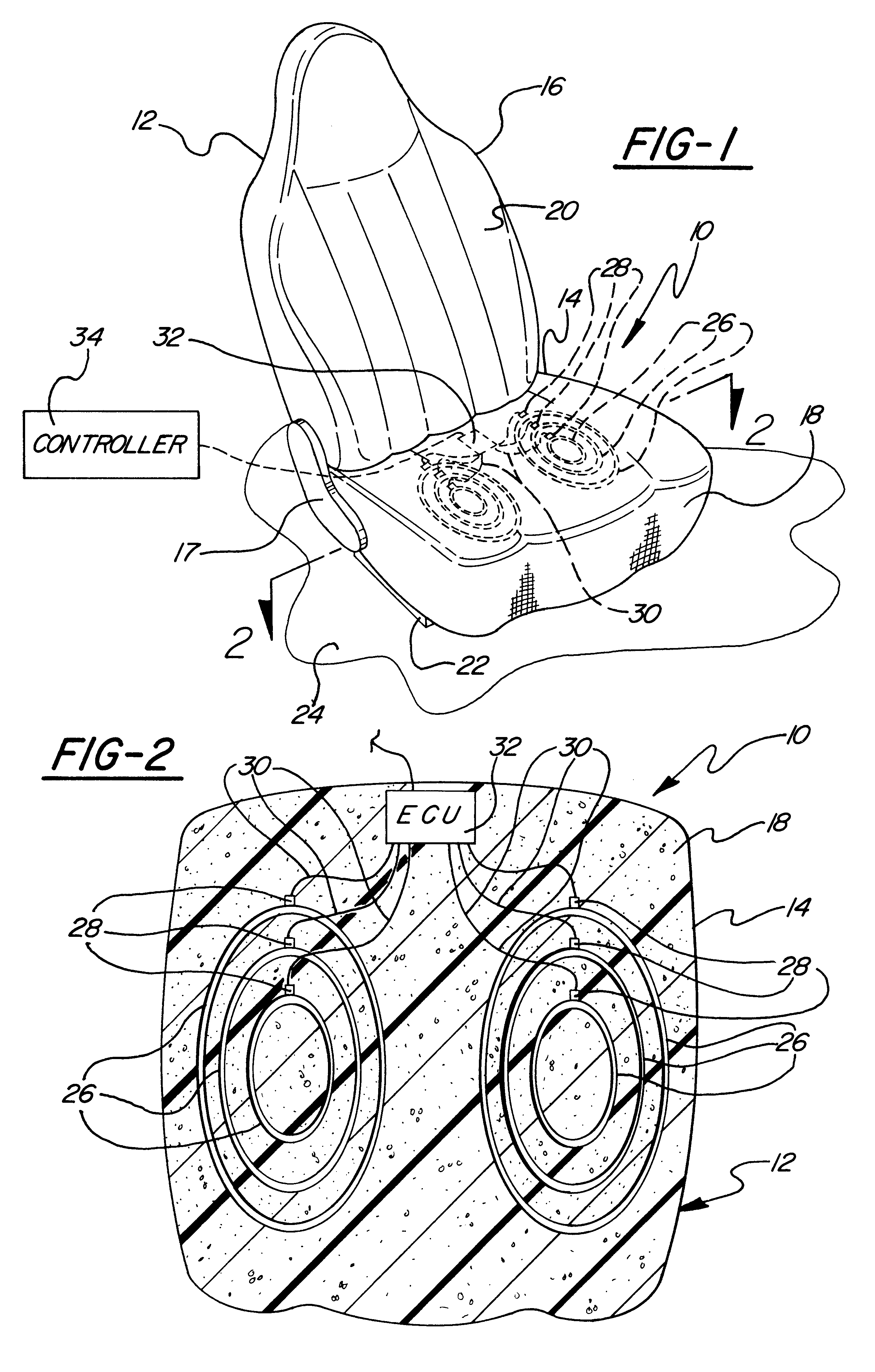 Occupant detection sensor assembly for seats