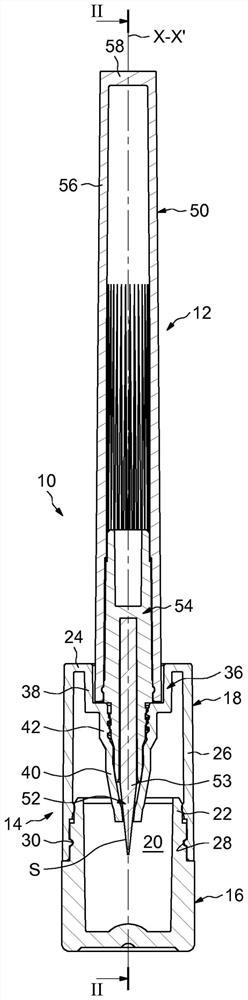 Applicator for applying product, in particular cosmetic product