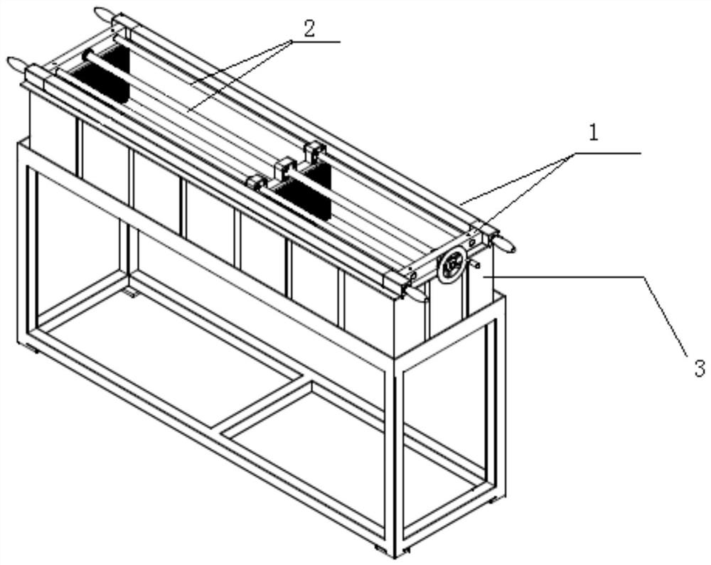 Honeycomb core stretching and dipping and curing integrated device and using method thereof